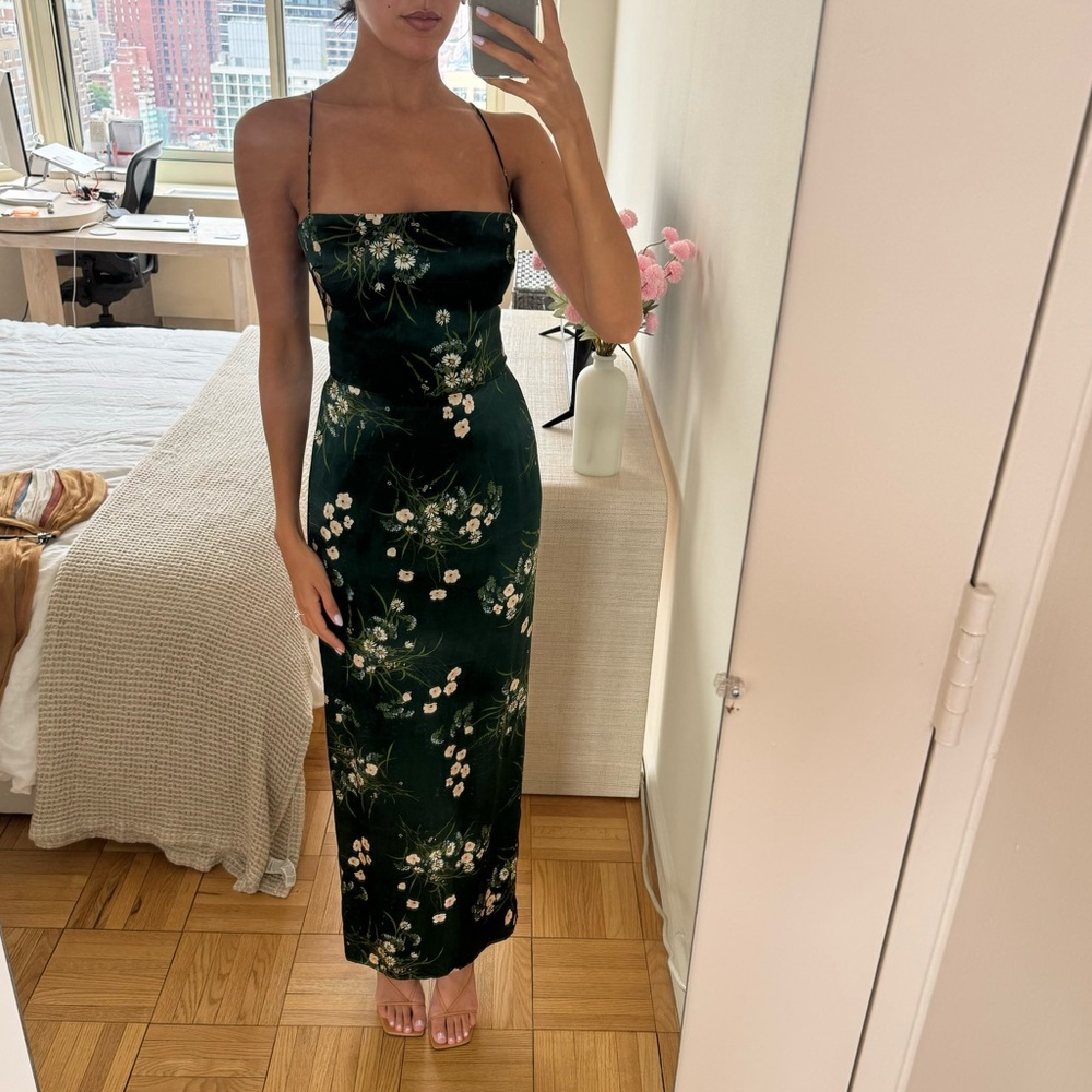 Reformation Frankie Silk Dress